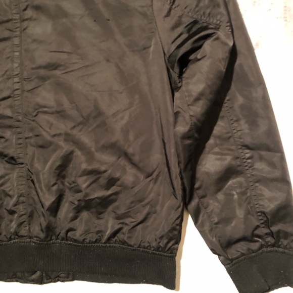 Goodfellow & Co. Bomber Jacket Mens Size Large Black and Orange - Picture 8 of 11